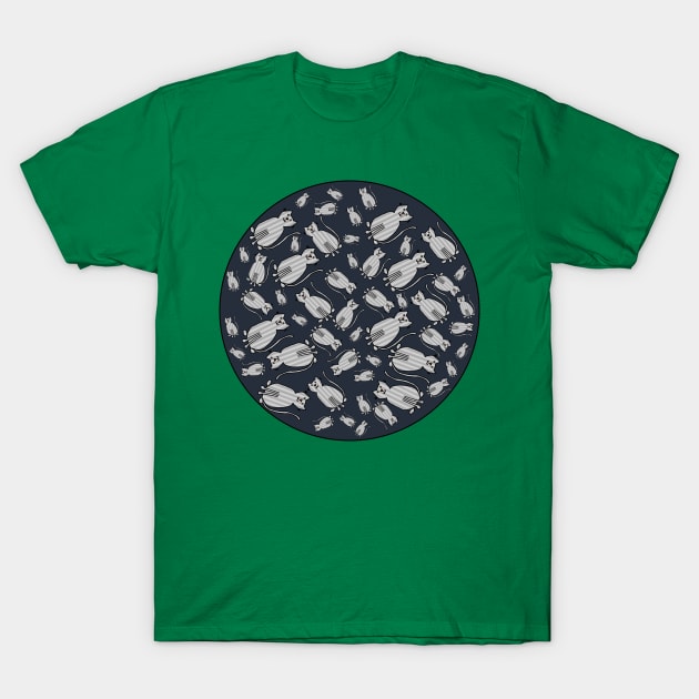 Circle of Cats T-Shirt by ellenhenryart